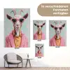 Zonnebril - Roze - Geit - Horen tuinposter los doek klein -Xsfeer9_DE