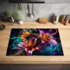 Levendige Lelies in Lichtspektakel Inductie beschermer vinyl 3mm klein -sfeer5