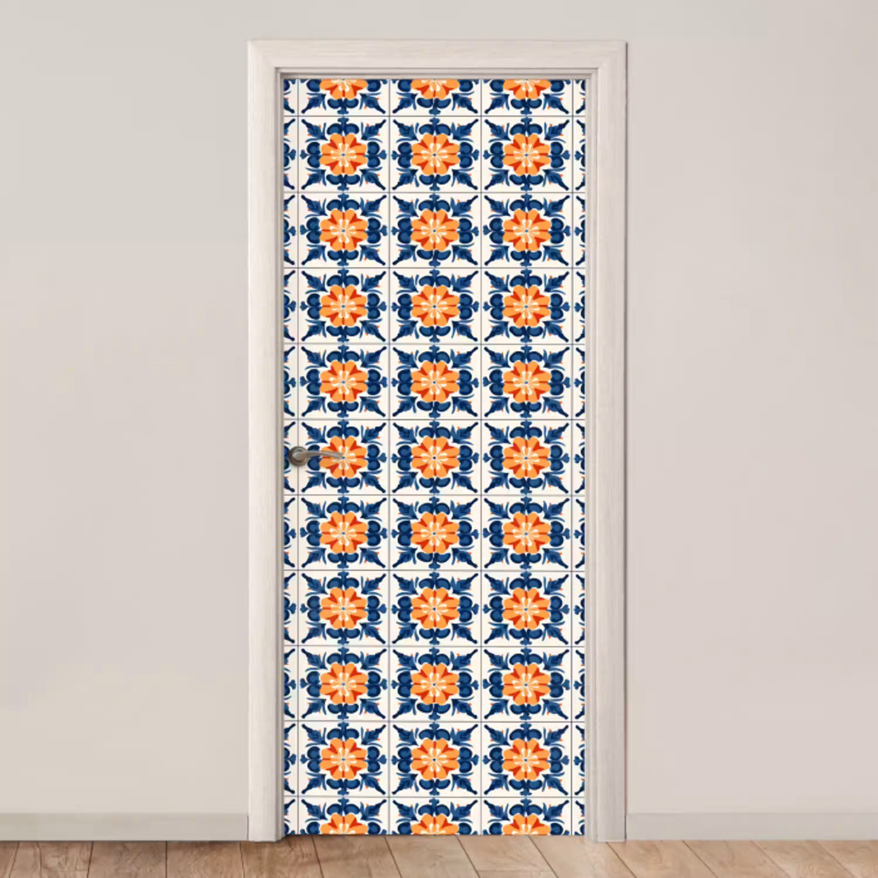 Traditioneel - Tegel - Oranje deurposter klein 289 -3d_beige