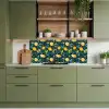 Bloemen - Bladeren - Citroenen - Blauw keuken achterwand 2 middel 871 -sfeer3