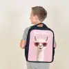 Lama - Wit - Zonnebril - Wimpers Rugzak - Zwart middel -sfeer2
