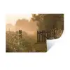 Hek - Natuur - Mist - Veld Muursticker klein -3d