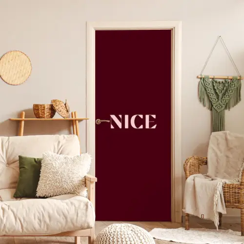 Nice - Bordeaux - Roze deurposter klein -sfeer2