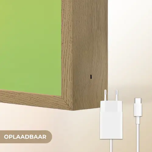 Hoorntje - Schepijs - Groen Light Box met batterij (Wandlamp) middel -USP_websiteoplaadbaarNL