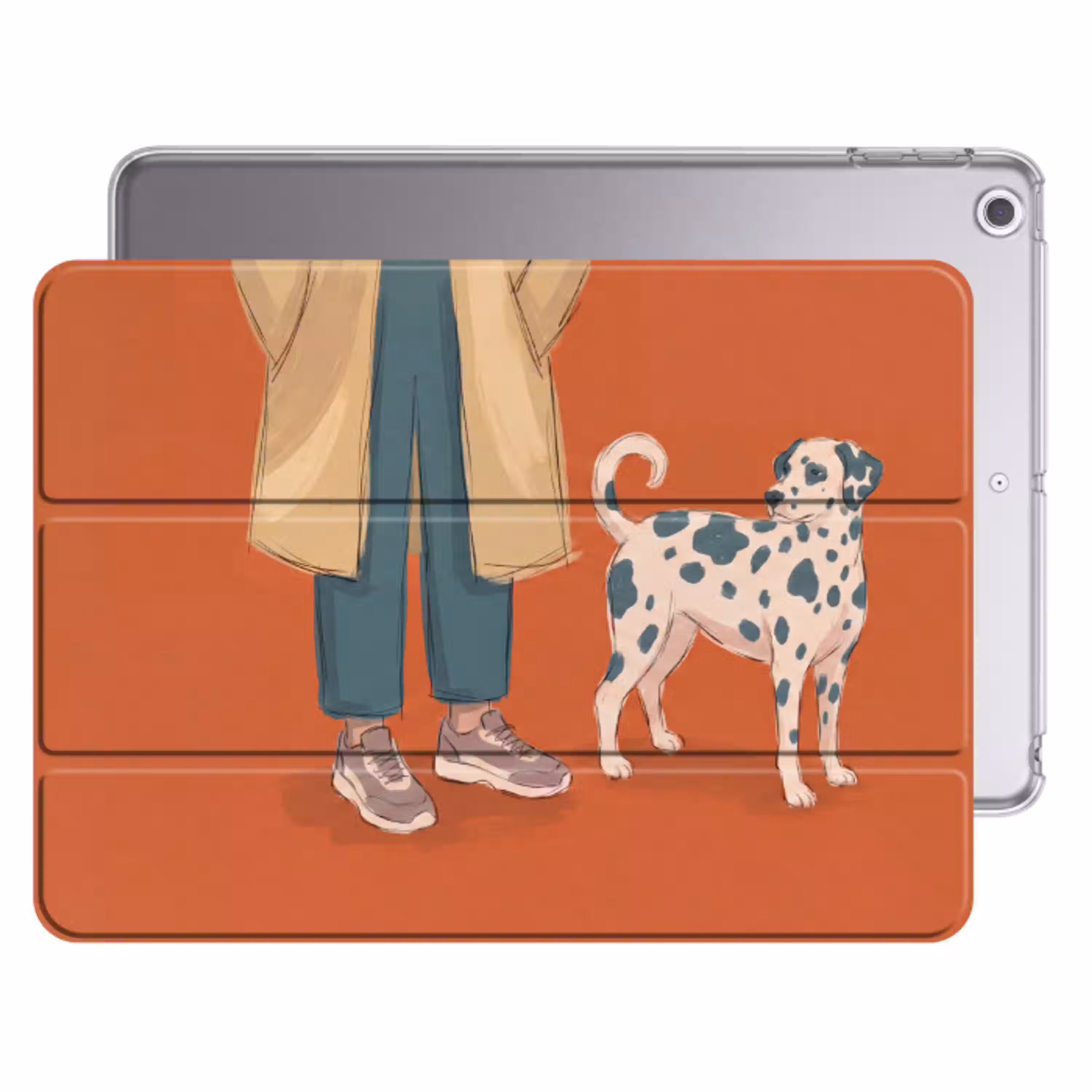 Persoon - Hond - Dieren - Illustratie - Modern Apple iPad 2017 middel -threedimensional_3d_global