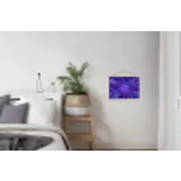 Dynamisch - Ruimte - Kleurrijk textielposter latten blank klein -woonkamer