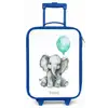 Olifant met blauwe ballon Kinderkoffer - Blauw klein -zz3dotto