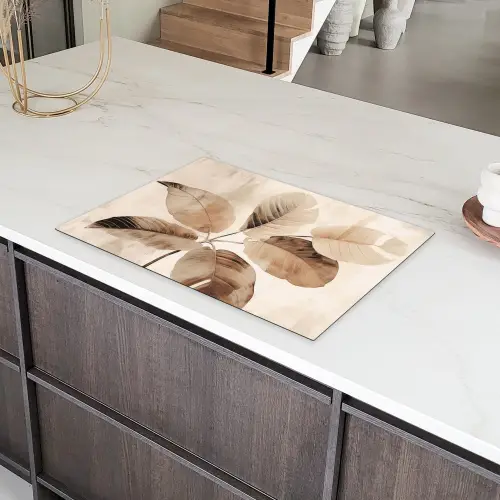Sepia Bladstilleven Inductie beschermer vinyl 3mm klein -sfeer8