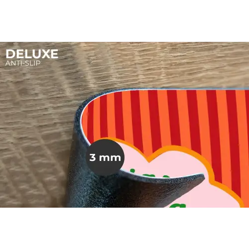 Ciao bella - Tekstwolk - Strepen - Oranje Placemat vinyl groot -closeup
