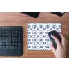 Modern - Patroon - Blauw - Roze muismat rubber klein 262 -toetsenbord