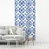 Sierborden - Bloemen - Blauw fotobehang vinyl groot 64 -woonkamer
