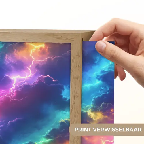Storm - Bliksem - Regenboog Light Box met batterij (Wandlamp) middel 907 -USP_websiteprintNL