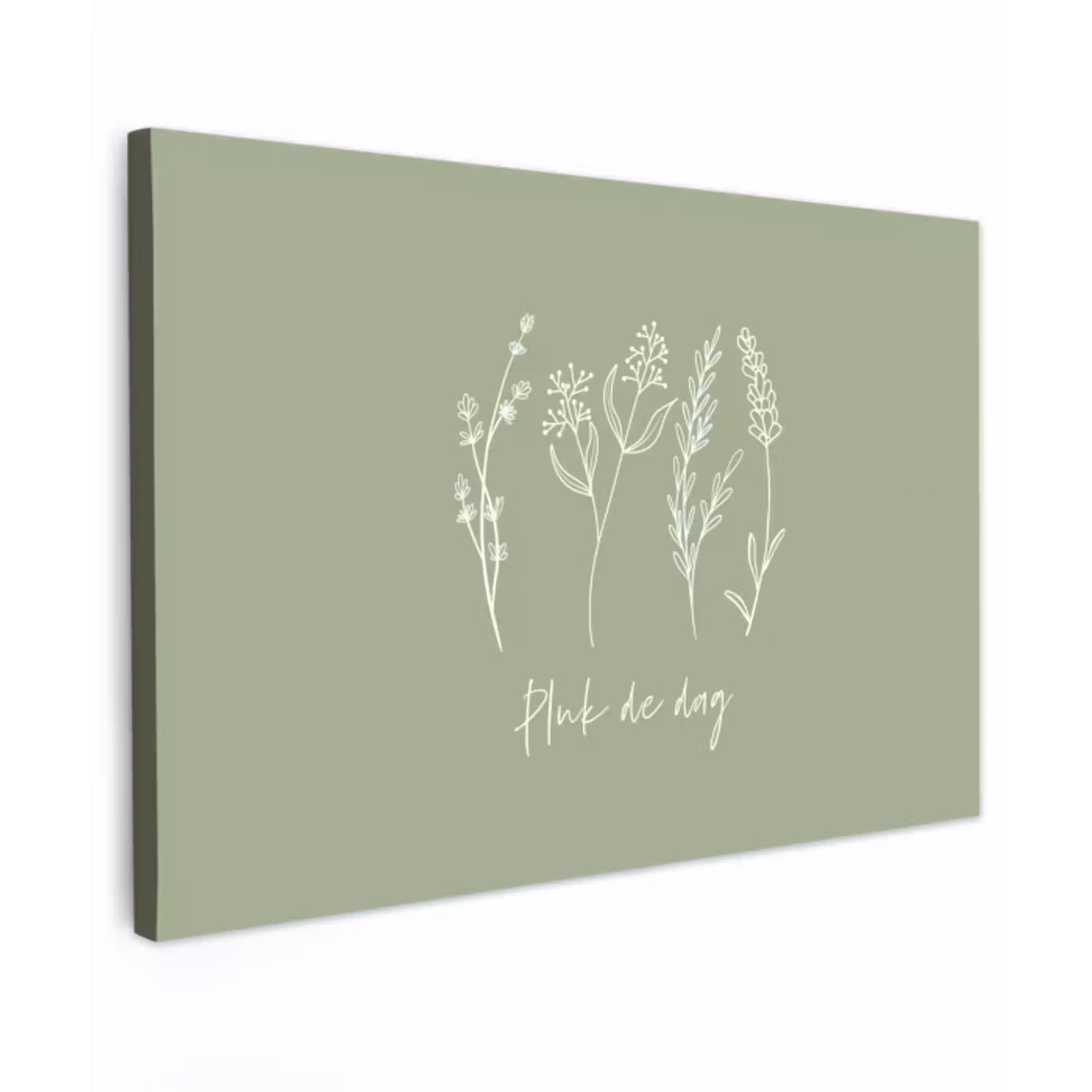 Pluk de Dag Tuinposter op houten frame 2 cm dik klein -3d