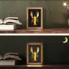 Kreeft - Geel - Stippen - Effen Light Box met kabel (Tafellamp) klein -sfeer3