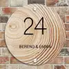 Holzmaserung - Klassisch Naambord Rond klein -sfeer2
