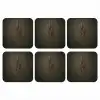 Tak - Pluimgras - Donkerbruin onderzetter kurk middel -3d