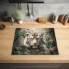 Tijger - Vlinders - Dieren - Jungle - Bloemen Inductie beschermer vinyl 3mm groot -sfeer5