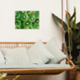 Kiwi - Groen - Pitten tuinposter los doek klein -sfeer7