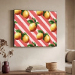 Citroen - Geïllustreerd - Oranje Textielframe zwart klein 947 -sfeer3