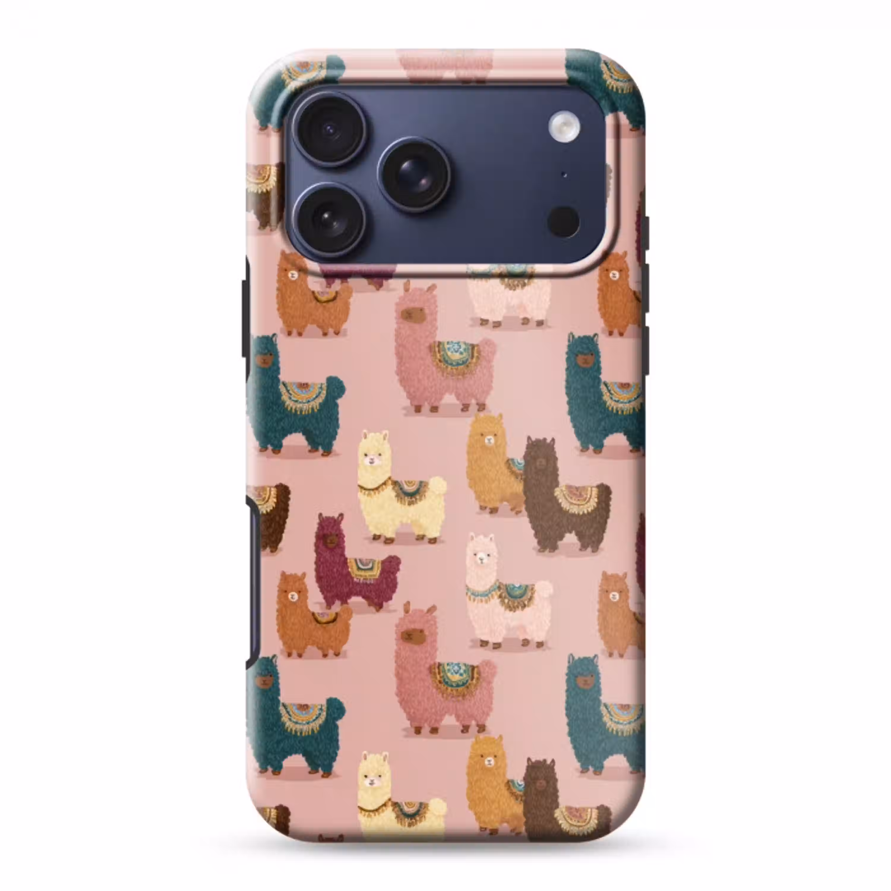 Alpaca's - Patroon - Kleurrijk Toughcase MagSafe Apple iPhone 17 Pro Max klein 1019 -3d