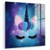Eenhoorn - Sterren - Magisch - Blauw plexiglas 5mm klein -zzzproduct_nieuw