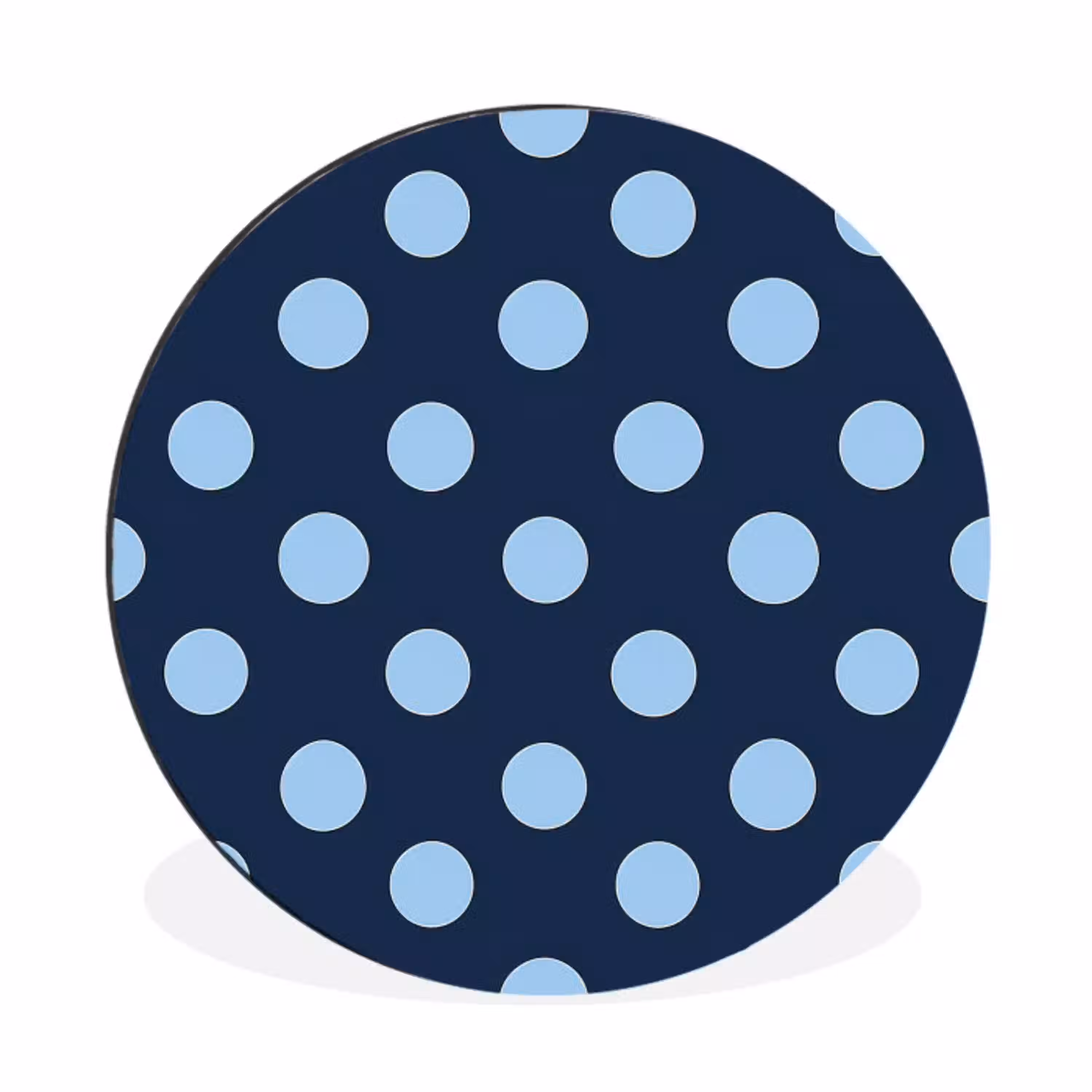 Klassiek - Dots - Blauw Wandcirkel aluminium klein 190 -3d