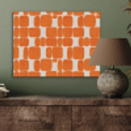 Patroon - Retro - Oranje PET vilt klein 837 -sfeer2
