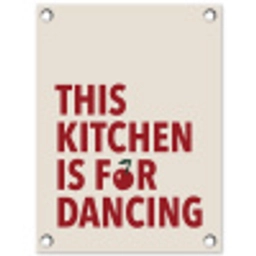 Rood - Quote - Kersen tuinposter los doek klein -3d