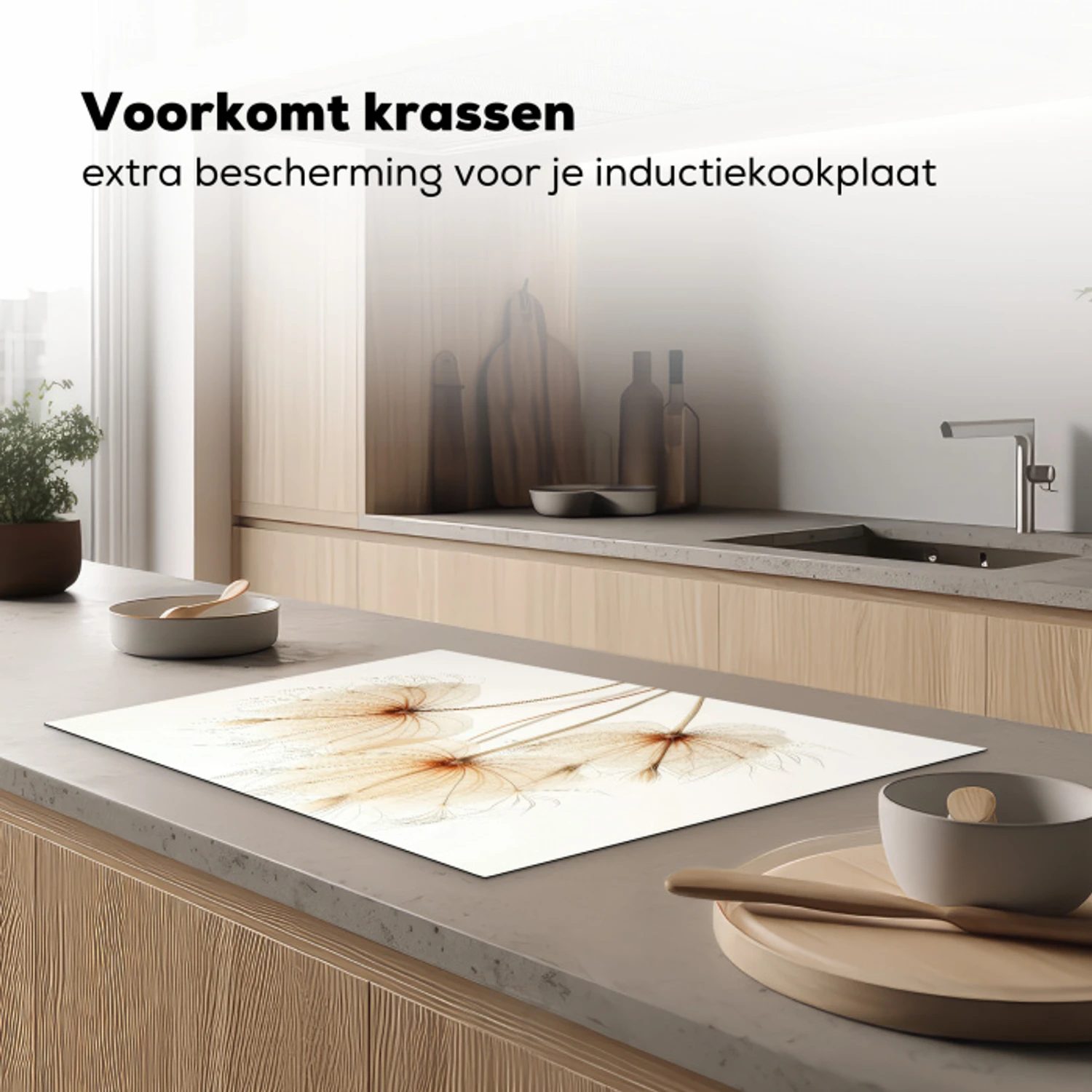 Elegantie in Transparantie Inductie beschermer vinyl 3mm klein -sfeer1