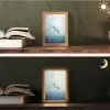 Meeuw - Wit - Zee - Mistig Light Box met kabel (Tafellamp) klein -sfeer3