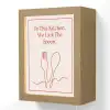 Minimalistisch - Vork - Lepel - Lijntekening Light Box met kabel (Wandlamp) klein -3d