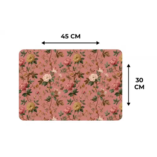Klassiek - Botanisch - Roze Placemat vinyl groot 368 -specs