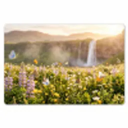 Vlinders - Waterval - Bloemenveld Placemat vinyl groot -zzsfeer1_Kitchenyeah-website