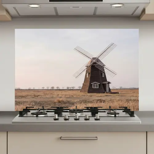 Windmolens - Landschap - Veld keuken achterwand spatscherm klein -3d_website