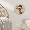 Kerst - Hert - Gewei - Rood Akoestische PET Vilt - Rond klein -sfeer4