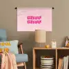 Bisou - Roze - Dikke letters Wandkleed katoen klein -wsfeer4_kind