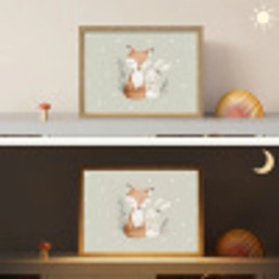 Minimalistisch - Dieren - Bladeren - Stippen Light Box met batterij (Wandlamp kind) middel -sfeer3_kind