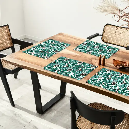 Palmblad - Panterprint - Tropical Placemat vinyl groot -zzsfeer4_Kitchenyeah-website
