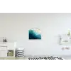 Zee - Silhouet - Abstract - Blauw textielposter latten blank klein -kinderkamer
