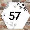 Botanisch - Traditioneel Naambord Hexagon klein -sfeer2