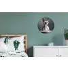 Sphynx - Kat - Dieren - Humor - Spaghetti - Zwart Wit Wandcirkel aluminium klein -slaapkamer