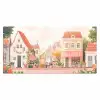 Bloemen - Huizen - Dorp Muismat XXL klein -3d_leeg