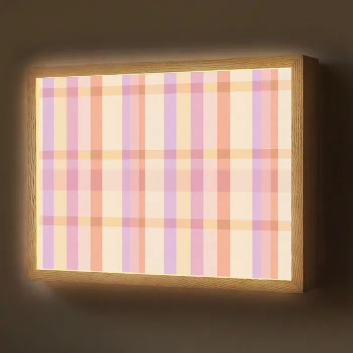 Pastel - uitpatroon - Geometrisch Light Box met batterij (Wandlamp) middel 907 -z3d_website
