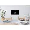 Schaar - Delfts blauw - Zwart Muursticker klein -eettafel