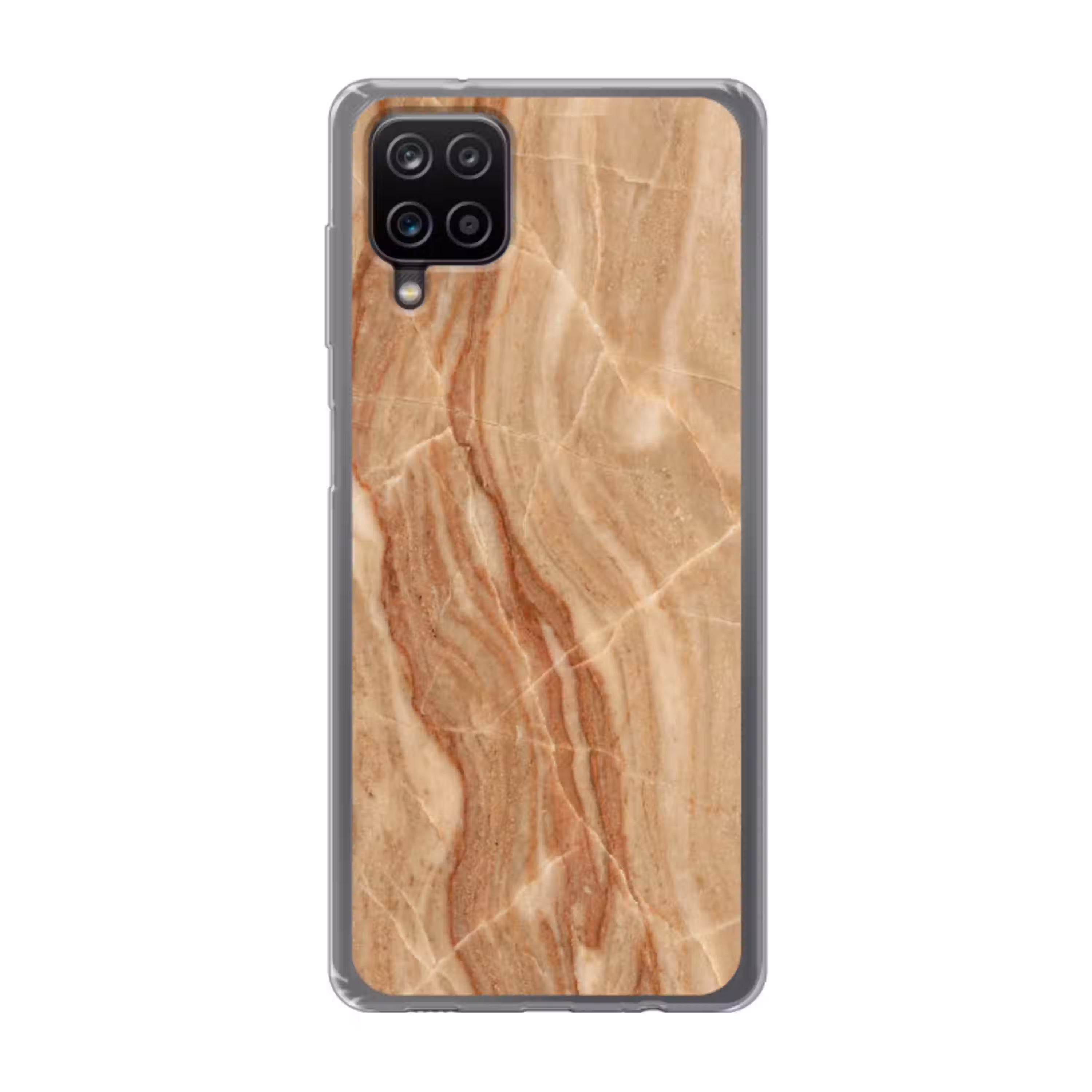 Marmer - Ader - Natuur - Abstract - Beige Telefoonhoesje Samsung Galaxy A12 klein -3d