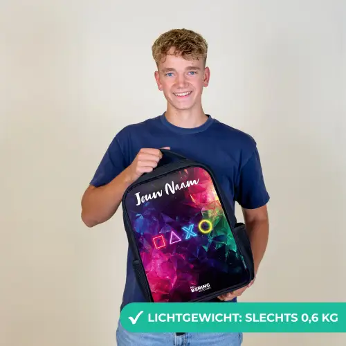 Symbolen - Game - Kleurrijk Rugzak - Zwart middel -sfeer7_NL