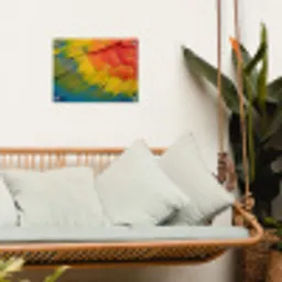 Veren - Ara - Kleurrijk tuinposter los doek klein -sfeer7