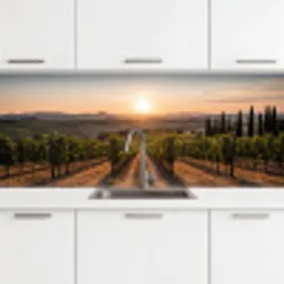 Wijngaard - Zonsondergang - Landschap keuken achterwand 2 middel -3d
