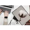Katoenbol - Minimalistisch - Wit laptophoes neopreen klein -bureau