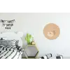 Perzik - Lijntekening - Pit - Beige Wandcirkel aluminium klein -kinderkamer
